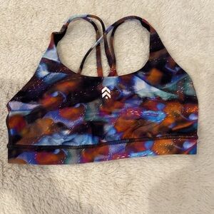 Lululemon X Barry's Veiled Floral Black Multi Energy Bra